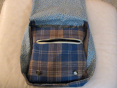 Plaid Messenger Bag